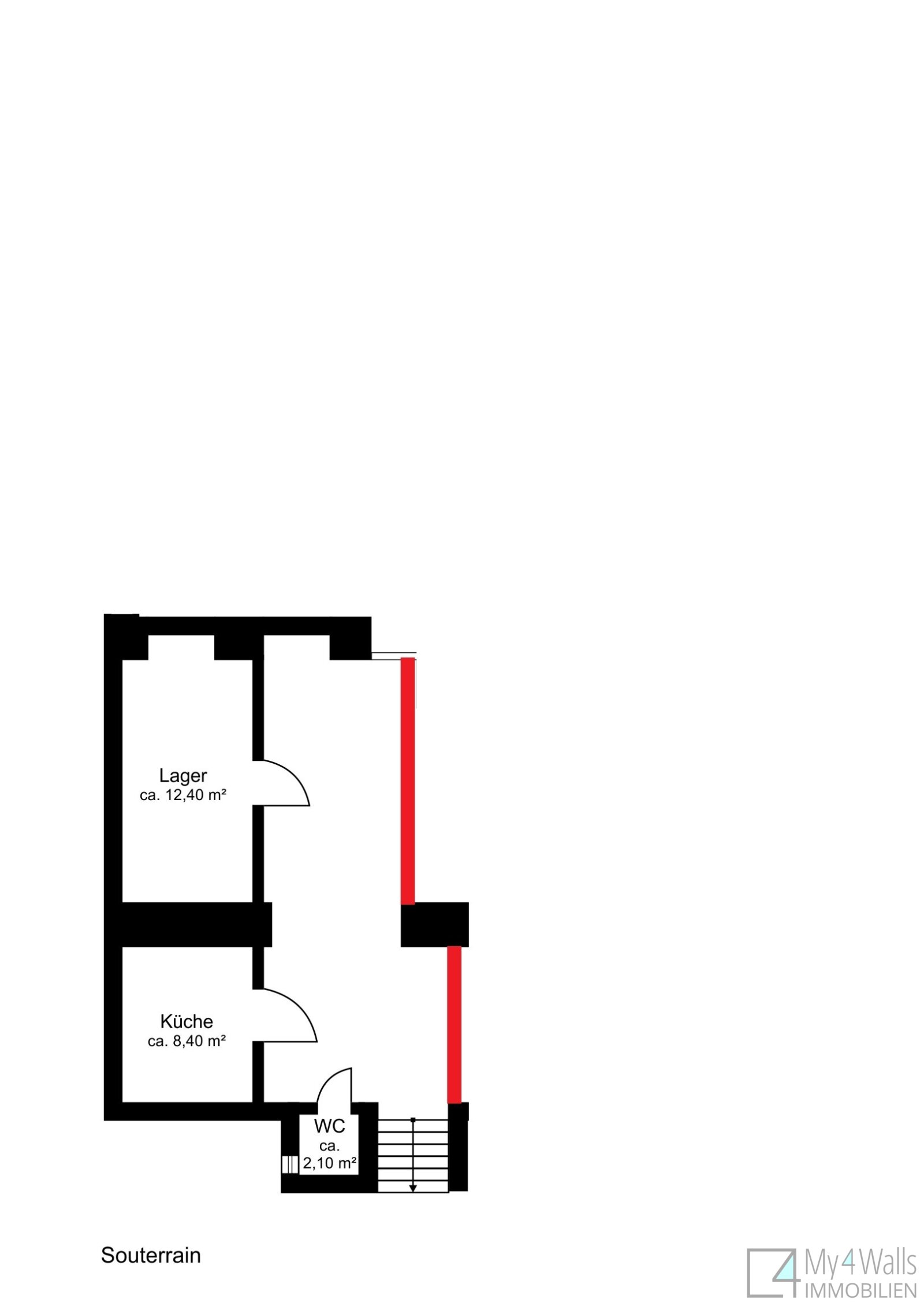Grundriss Souterrain Option 2